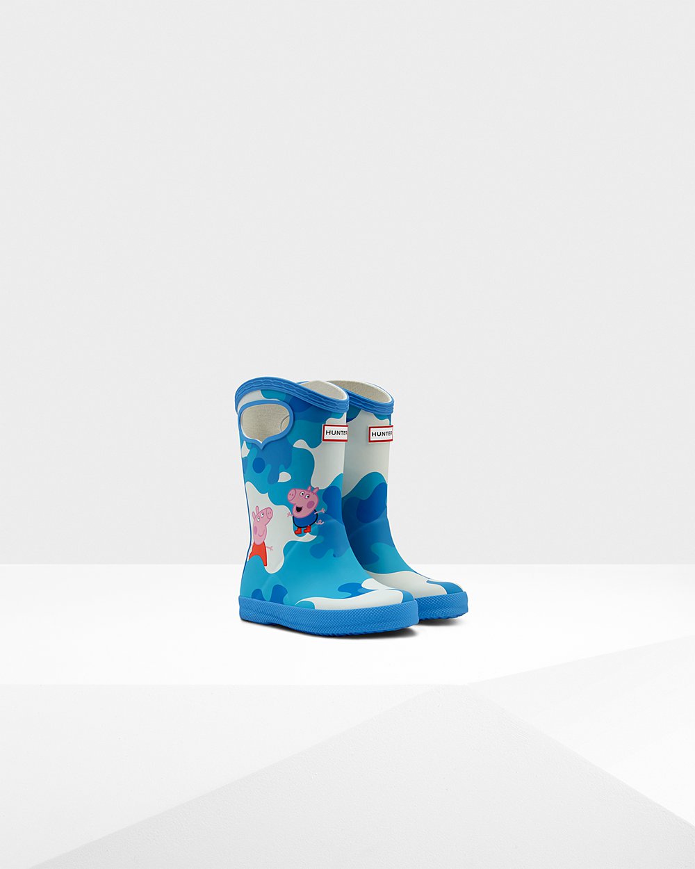 Kids Hunter Rain Boots Blue - Original First Peppa Pig Grab Handle - 3206517-DE